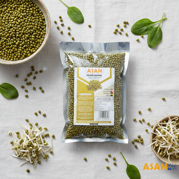 A steaming plate of traditional Afghan Maash Palaw (mung bean rice) made with authentic Afghani green mash beans.